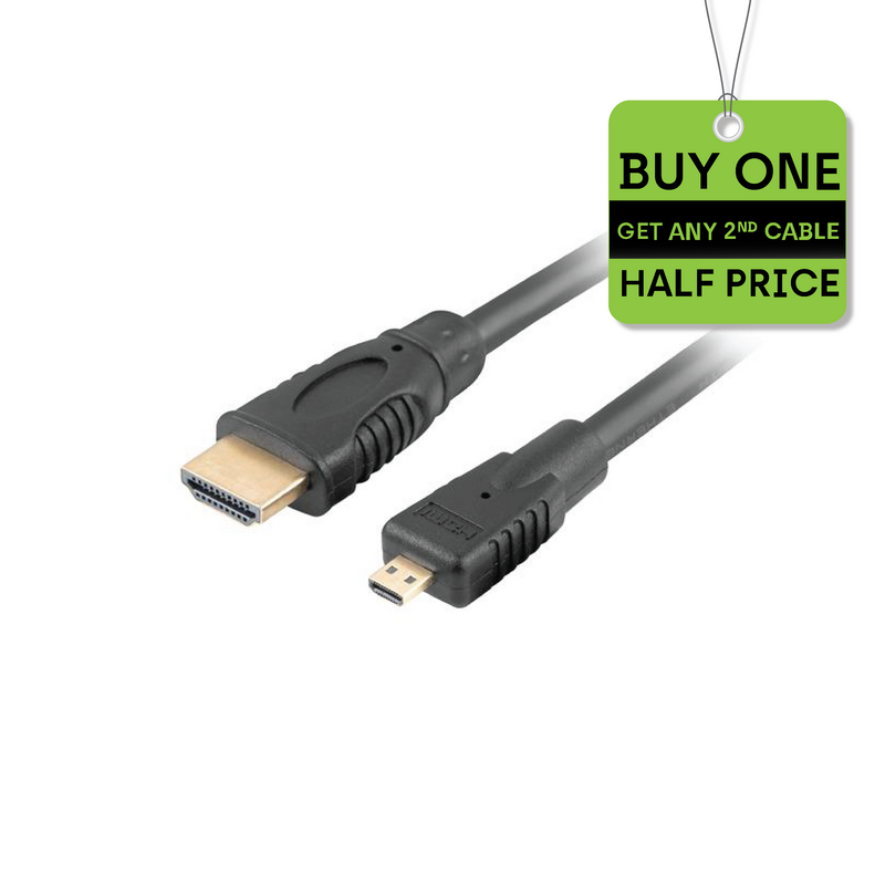 HDMI M - HDMI Micro M Cable | HDMI 1.4, 1m