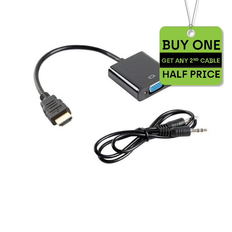 HDMI M - VGA F Adapter Cable with Audio | 20cm