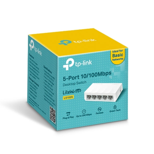 5-Port 10/100Mbps Unmanaged Network Switch | LS1005
