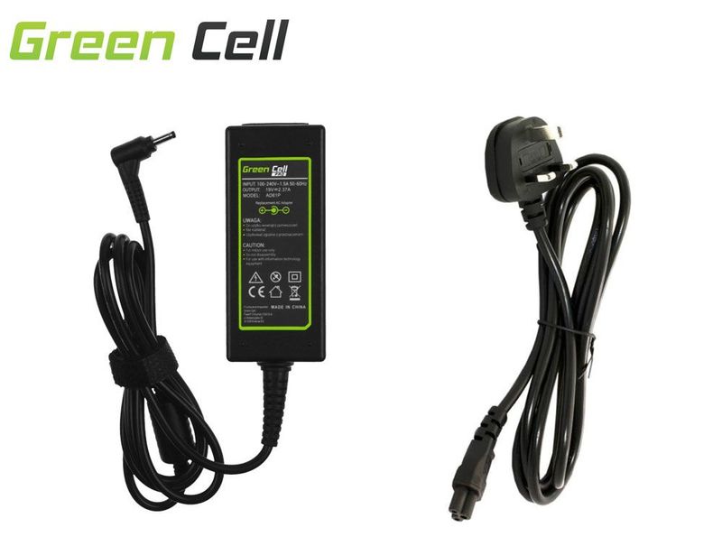NBP46 | 19V 2.37A 45W ( tip 3.0 / 1.1mm ) | Green Cell Replacement Charger