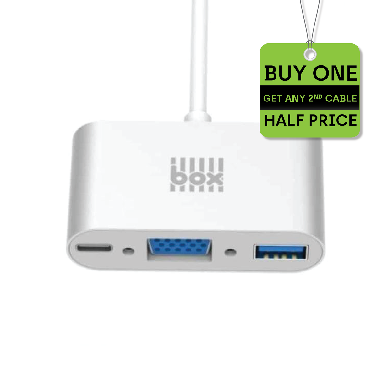 USB-C to VGA Adapter with Power Passthrough