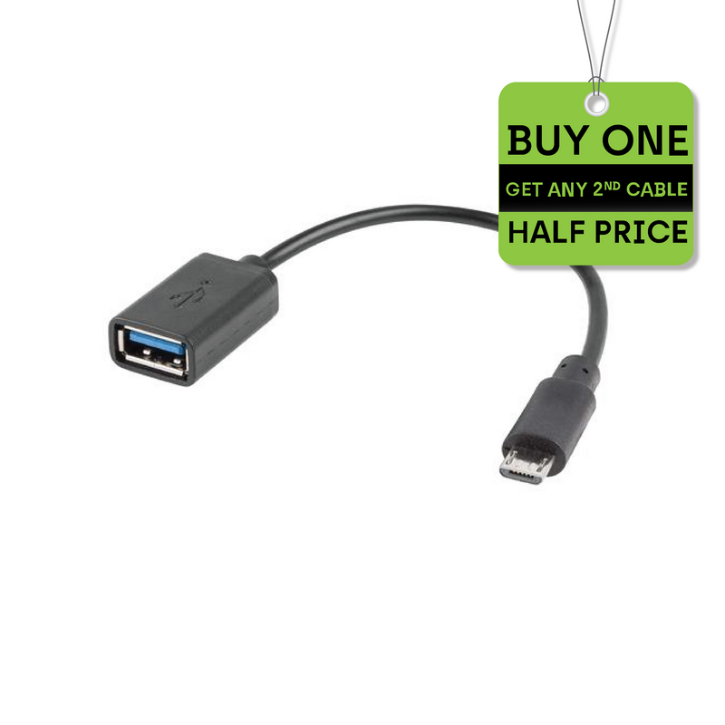 USB Micro OTG Adapter Cable | 1x USB 2.0, 15cm