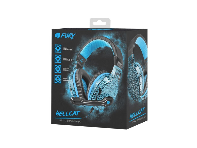 Fury Hellcat Wired Gaming Headset| Black &amp; Blue