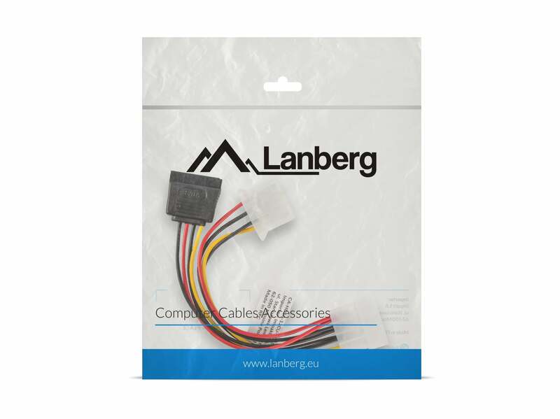 Molex (M) - SATA (F) &amp; Molex (F) Cable | 15cm