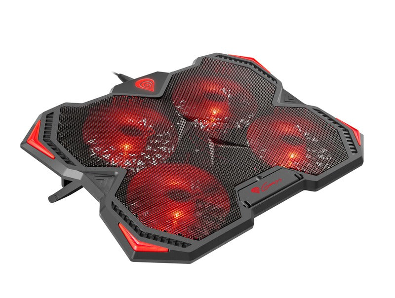 Genesis Oxid 250 4-Fan Laptop Cooling Stand with USB Hub