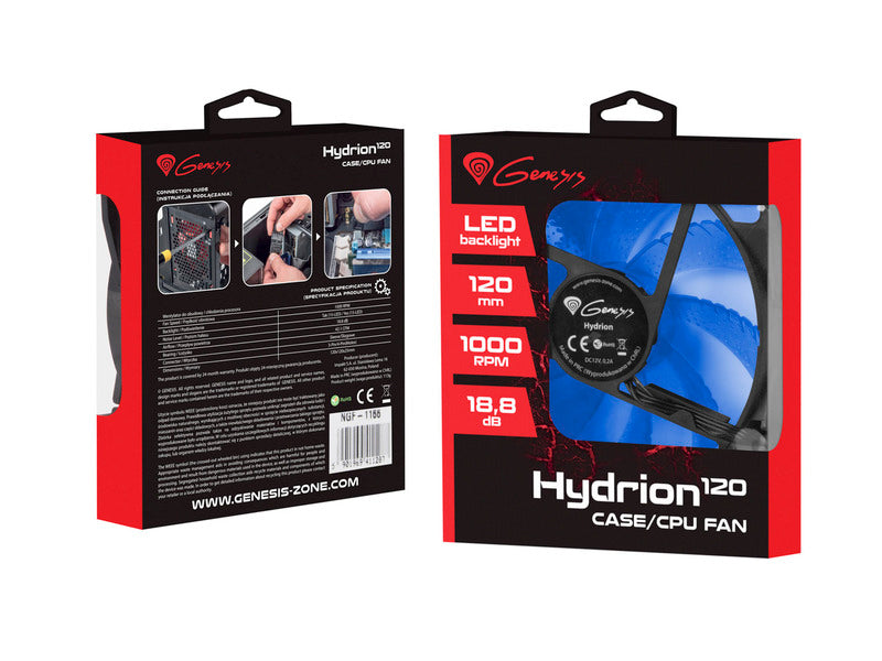Hydrion 120 | 120mm Case Fan | Blue LED