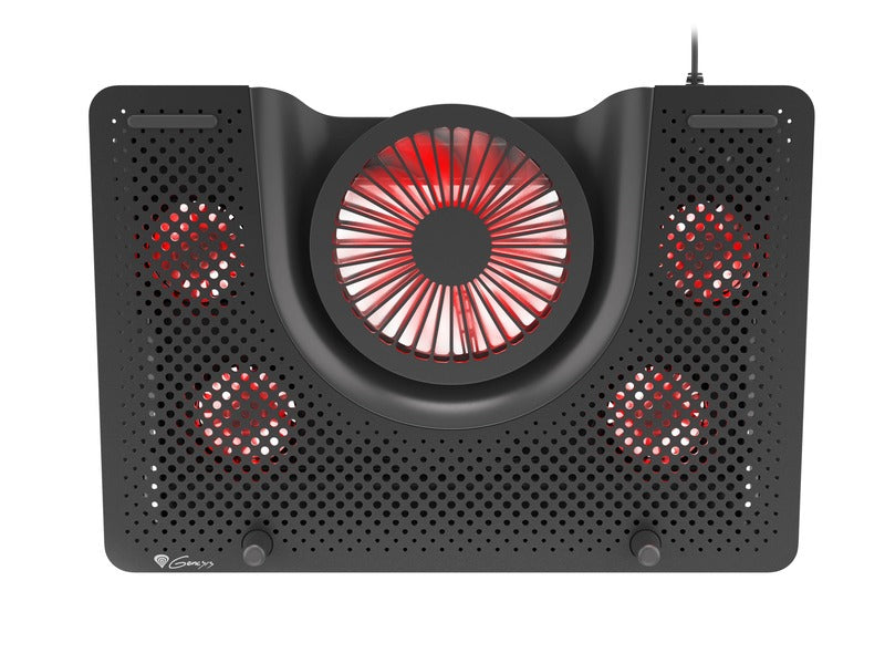 Genesis Oxid 450 1-Fan Laptop Cooling Stand | 15.6", LED Light