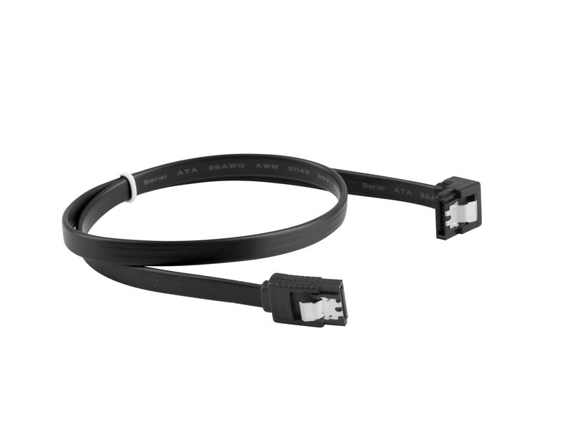 SATA III (6GB/s) F - F Angled Cable | Black, 50cm