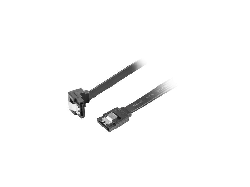 SATA III (6GB/s) F - F Angled Cable | Black, 50cm