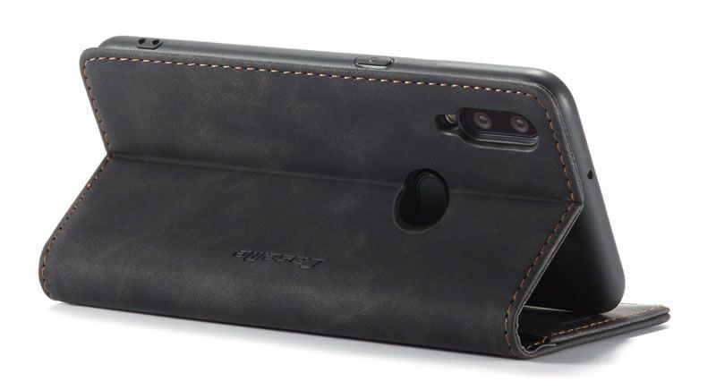 Samsung Galaxy A10, Wallet Case - Black