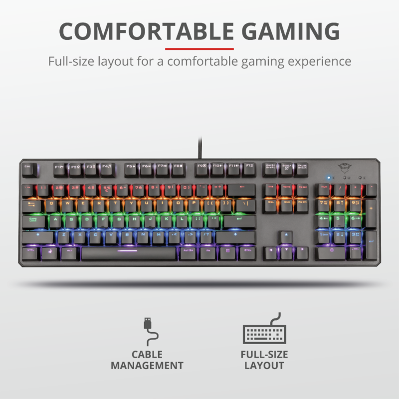 Trust GXT 865 Asta RGB Mechanical Keyboard | TechStar | Shop Gaming ...