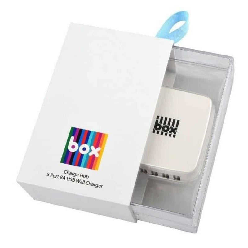 5-Port USB Wall Charger | 8A, 5x USB A | White
