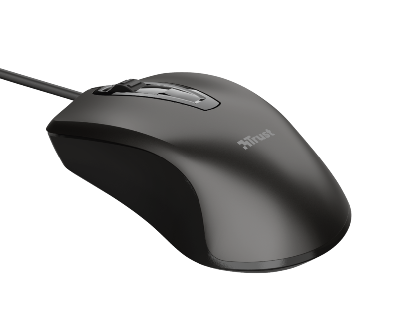 Carve 3 Button Optical USB Mouse | Black