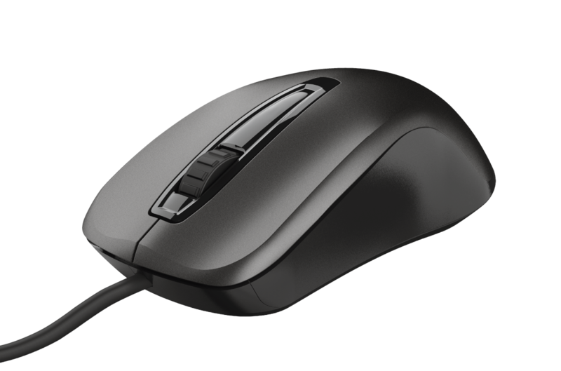 Carve 3 Button Optical USB Mouse | Black
