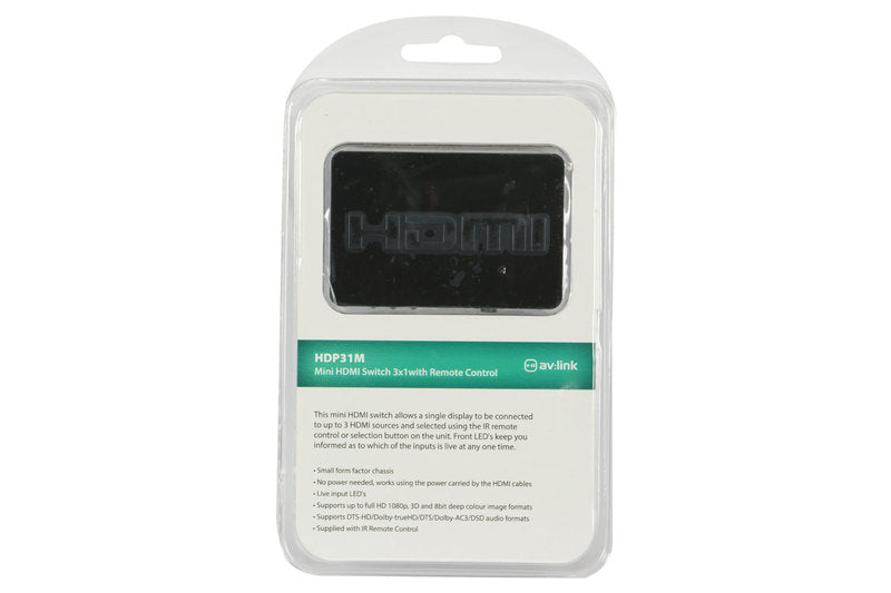 HDMI Switch with Remote | 3x HDMI